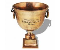 vidaXL Trofeo Coppa Champagne Cooler Rame Marrone
