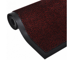 vidaXL Zerbino antiscivolo rettangolare 90 x 60 cm Rosso