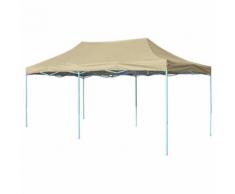 vidaXL Gazebo ad Apertura Automatica 3x6 m Bianco Panna