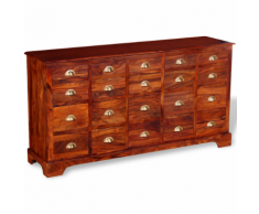 vidaXL Cassettiera 162x40x85 cm in Legno Massello di Sheesham