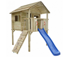 vidaXL Set da Gioco all'Aperto Scaletta Scivolo 360x255x295 cm Legno