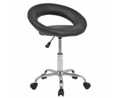 vidaXL Sgabello Girevole da Bar in Pelle Artificiale Nero