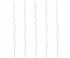 vidaXL 5 pz Supporti a Spirale per Piante 110 cm in Acciaio Zincato