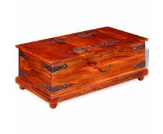 vidaXL Cassapanca in Legno Massello di Sheesham 90x50x35 cm