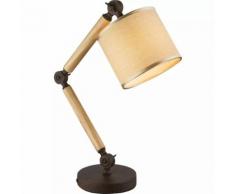 GLOBO Lampada da Scrivania JEFF I Legno e Stoffa 21501