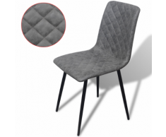vidaXL vidaX Sedie Per Sala Da Pranzo 2 Pezzi In Pelle Sintetica Grigio
