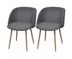 vidaXL Sedie Sala da Pranzo 2 Pz Grigio Scuro