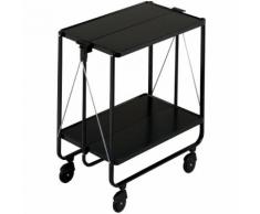 Leifheit Carrello da Cucina Pieghevole Nero 74237