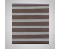 vidaXL Tenda a rullo zebra 50 x 100 cm caffè