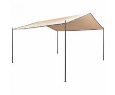 vidaXL Gazebo Padiglione Tenda Tettoia 4x4 m in Acciaio Beige