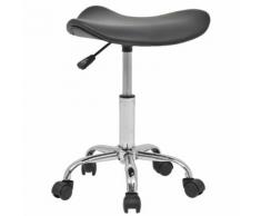 vidaXL Sgabello Girevole da Bar in Pelle Artificiale Nero