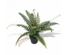 vidaXL Felce Pianta Artificiale con Vaso 50 cm Verde