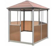 vidaXL Gazebo in Alluminio Marrone 310x270x265 cm