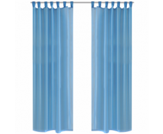 vidaXL Tenda Trasparente Colore Turchese 140 x 225 cm 2 pezzi