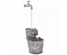 vidaXL Fontana Decorativa con Rubinetto e Secchi in Poliresina