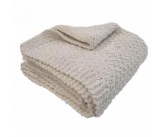 Overseas Coperta fatta a maglia 130x150 cm avorio
