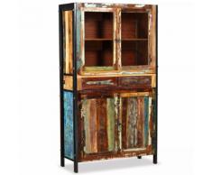 vidaXL Credenza in Legno Massello di Recupero 100x40x175 cm