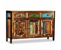 vidaXL Credenza in Legno Massello di Recupero 120x35x76 cm