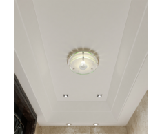 vidaXL Lampada da soffitto in vetro rotonda 1 x E27 Cristallo