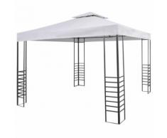 vidaXL Gazebo da Giardino 3x3 m Bianco