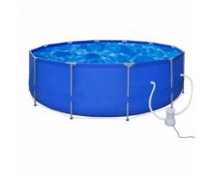 vidaXL Piscina rotonda 457 cm con filtro pompa 2000 L / h