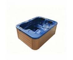 Beliani Vasca idromassaggio da esterno per 4 persone colore blu LAGOON