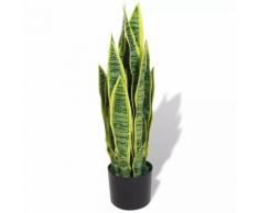 vidaXL Sansevieria Pianta Artificiale con Vaso 65 cm Verde