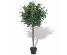 vidaXL Albero di Alloro Pianta Artificiale con Vaso 120 cm Verde