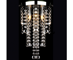 vidaXL Lampada da Soffitto Bianca in Metallo con Perline Cristallo