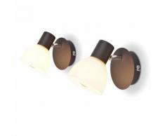 vidaXL 2 Pz Lampade da Parete E14 Nere
