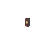ADLER Stufa A Pellet Ad Aria Cortina 12c Canalizzata 11,2 Kw 2 Uscite Bordeaux