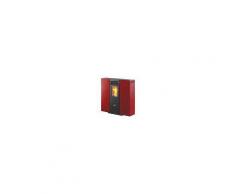 ADLER Stufa A Pellet Ad Aria Iris 6 6,14 Kw Bordeaux