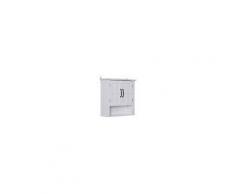 Homcom Armadietto 2 Ripiani Montabile a Parete da Parete Cucina Bagno Legno 60x19,8x58cm Bianco