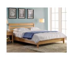Letto matrimoniale alla francese 140x190 cm in Legno di quercia oliato - CHAMBARAN