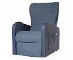 Wimed Poltrona relax Nicole Small - In microfibra, con 2 motori - colore blu