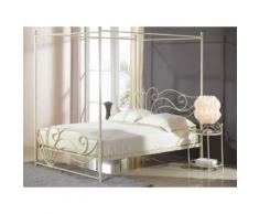 Letto matrimoniale a baldacchino 160 x 200 cm in Metallo stile ferro battuto - IMPERATRICE
