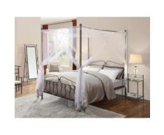 Letto matrimoniale a baldacchino 180x200 cm in Metallo stile ferro battuto - MARQUISE