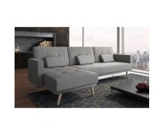 Divano letto Verona con penisola: Grigio