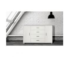 Madia 2 ante e 4 cassetti: Rovere rustico-Bianco fiammato
