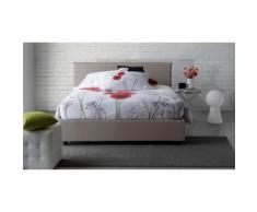 Letto contenitore Milano:1 piazza e mezza / Contenitore con apertura frontale e materasso/ Bianco