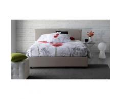 Letto contenitore Milano:Singolo / Contenitore con apertura laterale e materasso/ Bianco