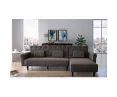 Divano-letto con penisola Chester: Grigio