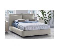 Letto matrimoniale con contenitore Venezia: Panna