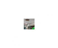 Braga Illuminazione Sfera Lampada A Sospensione Led Moderna D. 58 Design 4 Luci Vetri Sfera Bianca