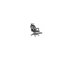 Vinsetto Sedie da ufficio sedie da gaming sedia ergonomica con Rotelle in Ecopelle, Bianco e Nero