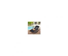 Outsunny Lettino Sedia Sdraio a Dondolo Zero-gravity 160x61x79cm Nero