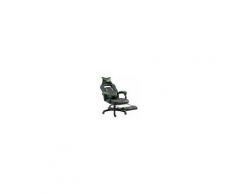 Vinsetto Sedia Gaming Ergonomica Sedia da Ufficio Poltrona Girevole Direzionalecon Rotelle in Ecopelle, Nero e Verde