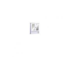 kleankin Armadietto Pensile da Bagno con Specchio Bianco 56 x 13 x 58cm