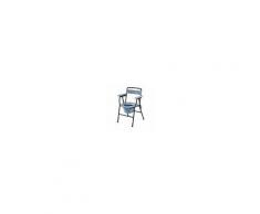 Homcom Sedia WC Pieghevole con Vaso Rimovibile per Anziani e Disabili in Tubi di Ferro e Plastica, 52x50x75cm
