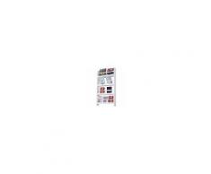 Homcom Libreria Scaffale da Parete 4 Mensole in Legno Bianco 59 x 12 x 113cm